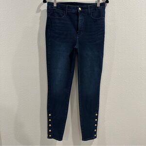 Talbots Size 6 Flawless High-Waisted Jeggings with Gold Ankle Snaps